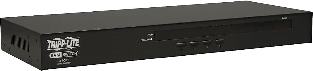 Tripp Lite B042-004 4-Port 1U Rackmount USB PS2 KVM Switch with On-Screen Display