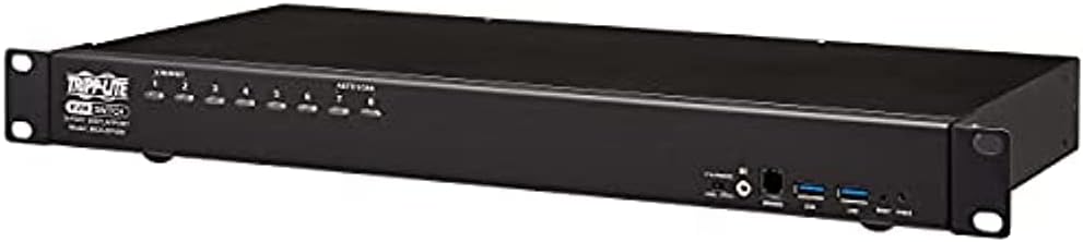 TRIPP LITE 8-Port Rackmount DVI USB KVM Switch with Audio 2-Port 1URM USB Hub (B043-DUA8-SL)