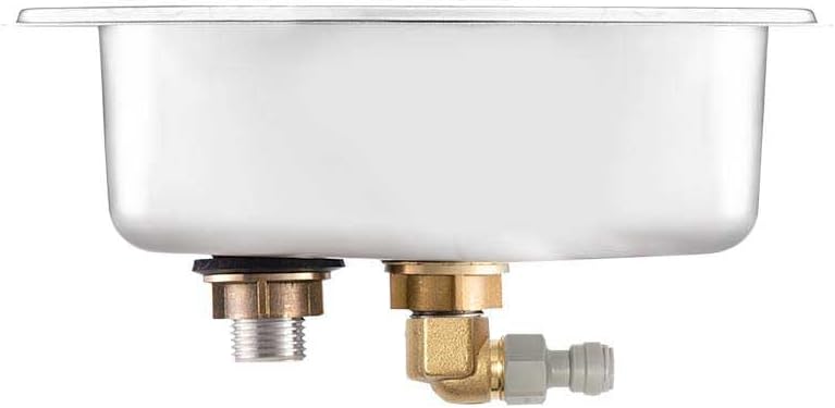 Espresso Parts Flush Mount Stainless Steel Pitcher & Glass Rinser, 6' x 10' x 2', NSF, Commercial Glass Rinser