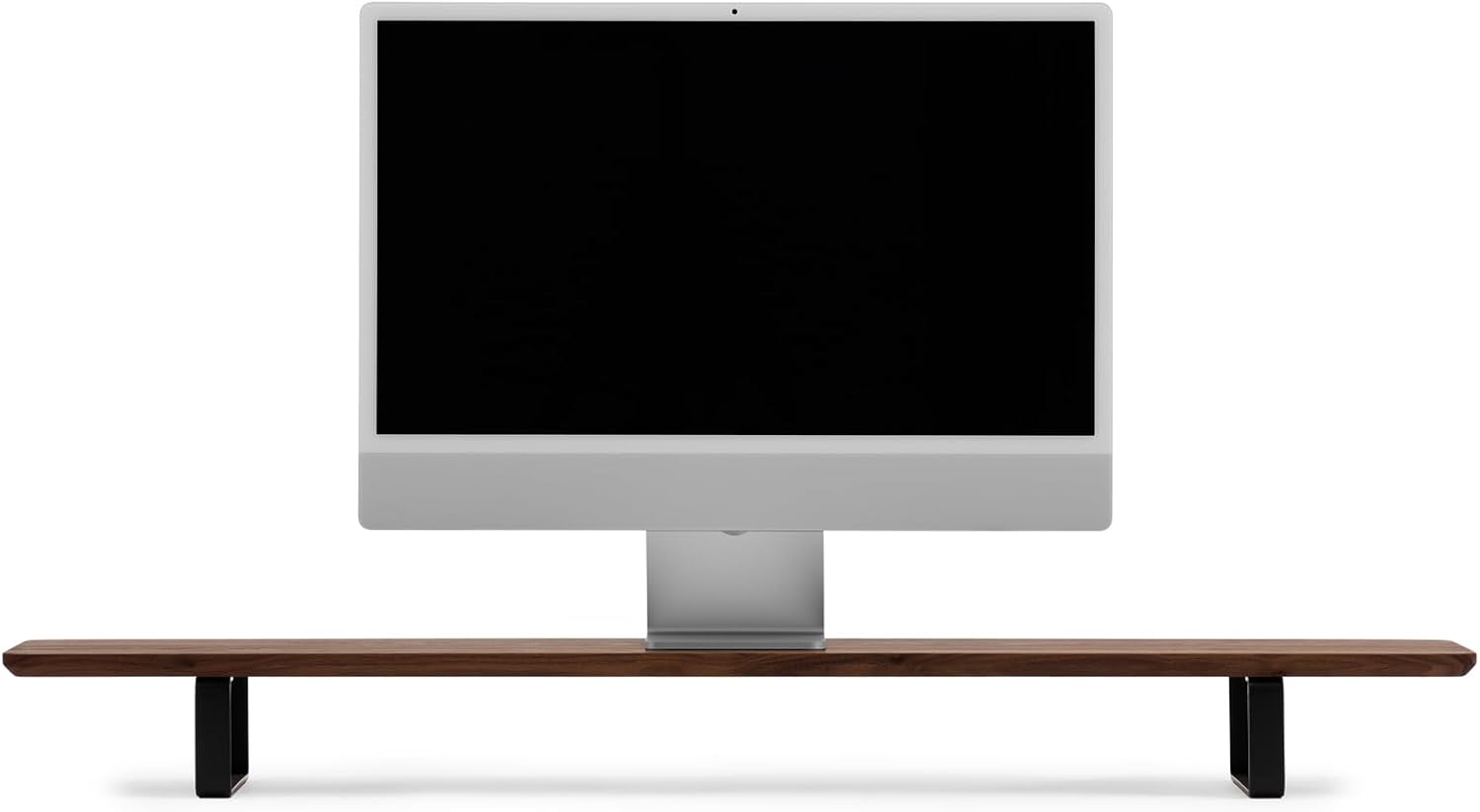 Oakywood Dual Monitor Stand - Handmade in EU - Natural Wood Monitor Stand Riser - Laptop Accessories – 220 lbs (100 kg) Capacity - 41.3'x9' (105x23 cm) – 100% Natural Walnut Wood
