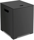 CAMPLUX Propane Tank Cover Table, 20 LB Propane Tank Storage Box, Stainless Steel 15.7' Outdoor Cylinder Hideaway Table for Gas Fire Pit and Gas Griddle, Black