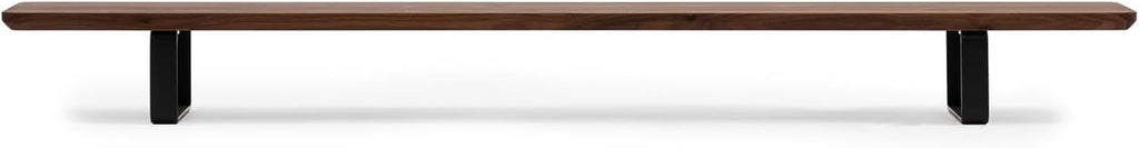 Oakywood Dual Monitor Stand - Handmade in EU - Natural Wood Monitor Stand Riser - Laptop Accessories – 220 lbs (100 kg) Capacity - 41.3'x9' (105x23 cm) – 100% Natural Walnut Wood