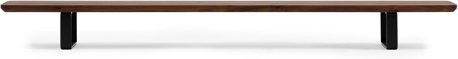 Oakywood Dual Monitor Stand - Handmade in EU - Natural Wood Monitor Stand Riser - Laptop Accessories – 220 lbs (100 kg) Capacity - 41.3'x9' (105x23 cm) – 100% Natural Walnut Wood