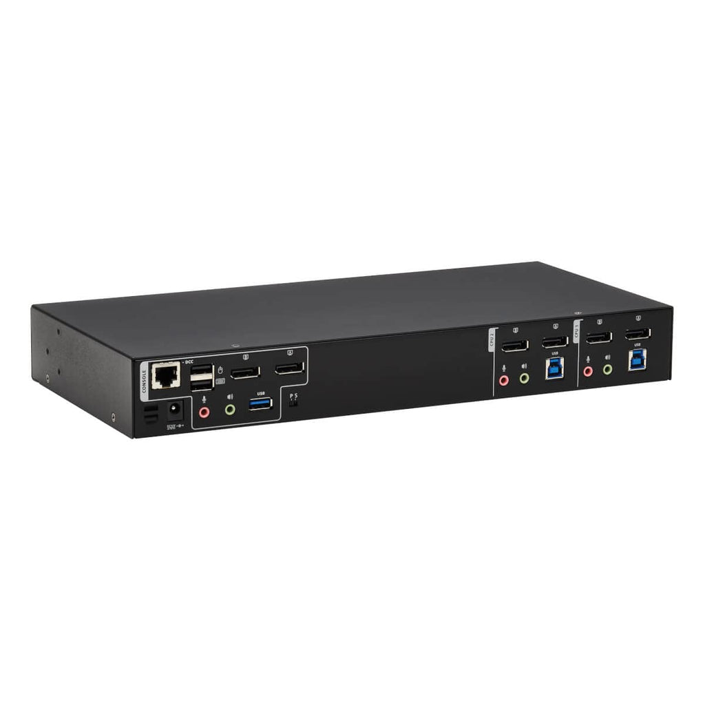 Tripp Lite DisplayPort KVM Switch 2 Monitors 2 Computers, Dual Monitor KVM Switch, UHD 4K@60Hz Video, Two USB 3.2 Gen 1 Ports, 3-Year Warranty (B006-HD2UA2)