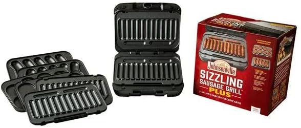 Sizzling Sausage 3-In-1 Grill Plus with Customized Cooking Plates