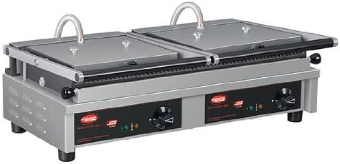 Table Top King MCG20G 26' Multi Contact Double Panini Sandwich Grill with Grooved Cast Iron Plates