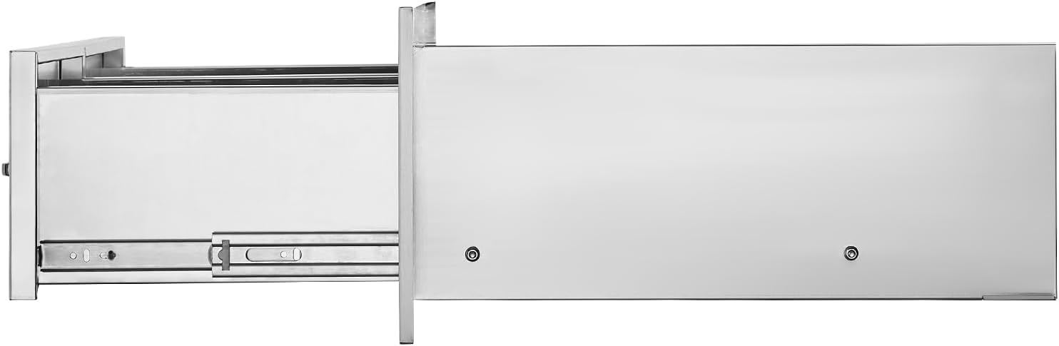 VEVOR Outdoor Kitchen Drawers 30' W x 10' H x 20' D, Horizontal Double BBQ Access Drawers Stainless Steel with Handle, BBQ Island Drawers for Outdoor Kitchens or Patio Grill Station