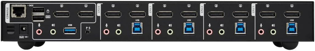 Tripp Lite 4-Port DisplayPort KVM Switch, Control Two Devices with Two Monitors Desktop Switch, UHD 4K @ 60Hz Video, Two USB 3.2 Gen 1 Ports, 3-Year Warranty (B006-DP2UA4)