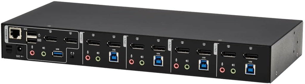 Tripp Lite 4-Port DisplayPort KVM Switch, Control Two Devices with Two Monitors Desktop Switch, UHD 4K @ 60Hz Video, Two USB 3.2 Gen 1 Ports, 3-Year Warranty (B006-DP2UA4)