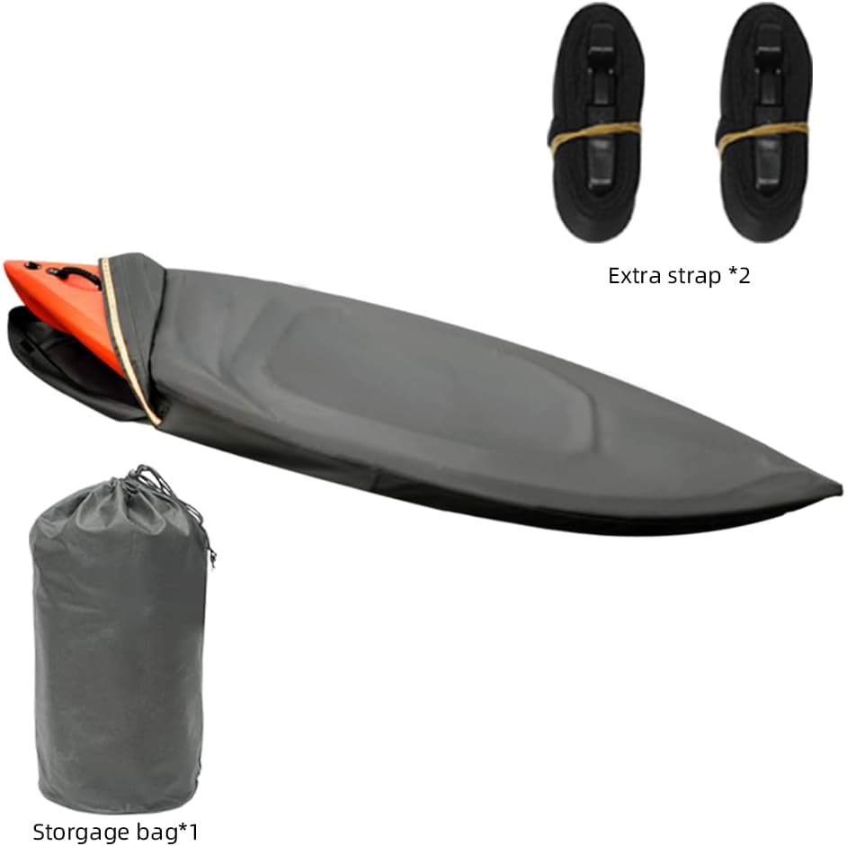 600D Kayak Covers for Outdoor Storage,Kayak Cover 18-20ft Canoe Covers Paddle Board Cover Fit 18-20ft, Protects Against Water,UV,Dust for Outdoor/Indoor Storage Grey
