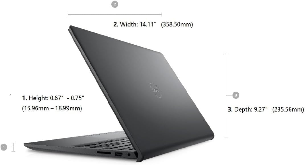 Dell 2023 Inspiron 15 3530 Laptop, 15.6' FHD Touchscreen Display, Intel Core i7-1355U Processor (10 Core), 32GB DDR4 RAM, 1TB SSD, Intel Iris Xe Graphics, Bluetooth, Wifi6, Windows 11 Home, Black