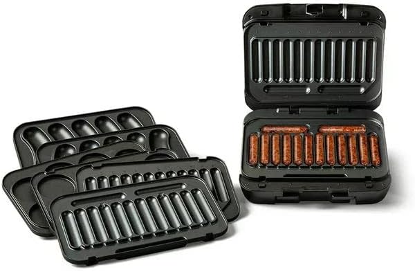 Sizzling Sausage 3-In-1 Grill Plus with Customized Cooking Plates