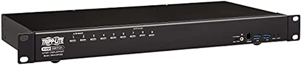TRIPP LITE 8-Port Rackmount DVI USB KVM Switch with Audio 2-Port 1URM USB Hub (B043-DUA8-SL)