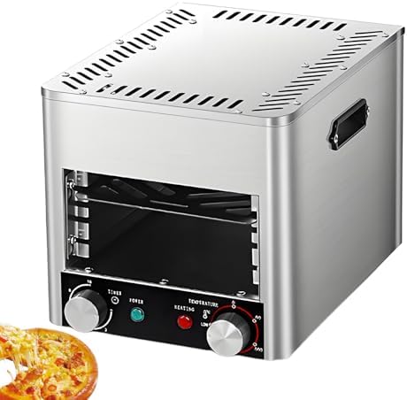 1700W Electric Steak Grill, Indoor Smokeless Stainless Steel Broiler with 10-Tier Adjustable Rack, Ideal for BBQ, Pizza, Toast and Grilling