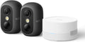 eufy Security eufyCam C35 2-Cam Kit, Wireless Security Indoor/Outdoor Camera, Magnetic Mount, Color Night Vision, Local Storage, No Subscription, IP67, Solar Panel Compatible, Build-in 8GB, Black