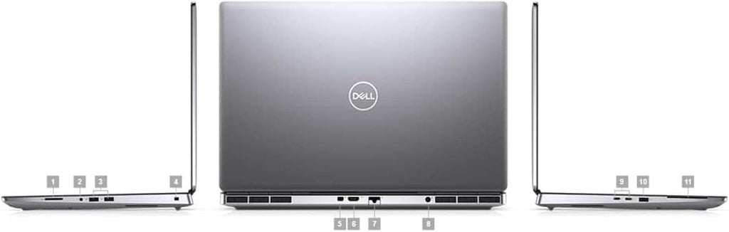 Dell Precision 7760 Workstation Laptop | 17.3' 3840x2160 4k | Core i9-11950H - 4TB SSD + 1TB SSD Hard Drive - 128GB RAM - Nvidia RTX A5000 | 8 cores @ 5 GHz - 16GB GDDR6 Win 11 Pro Silver