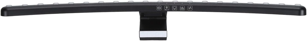 2 In 1 RGB Monitor Light Bar, Curved Computer Monitor Lamp Bar, Dual Light Source with Voice Activated Musical Rhythm, Eye Caring Screen Light Bar for Office Gaming Desk