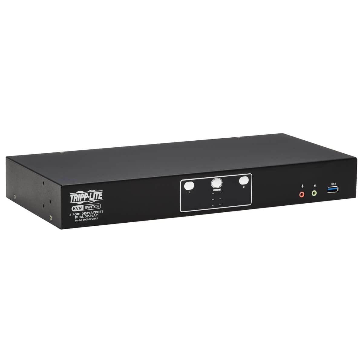 Tripp Lite DisplayPort KVM Switch 2 Monitors 2 Computers, Dual Monitor KVM Switch, UHD 4K@60Hz Video, Two USB 3.2 Gen 1 Ports, 3-Year Warranty (B006-HD2UA2)