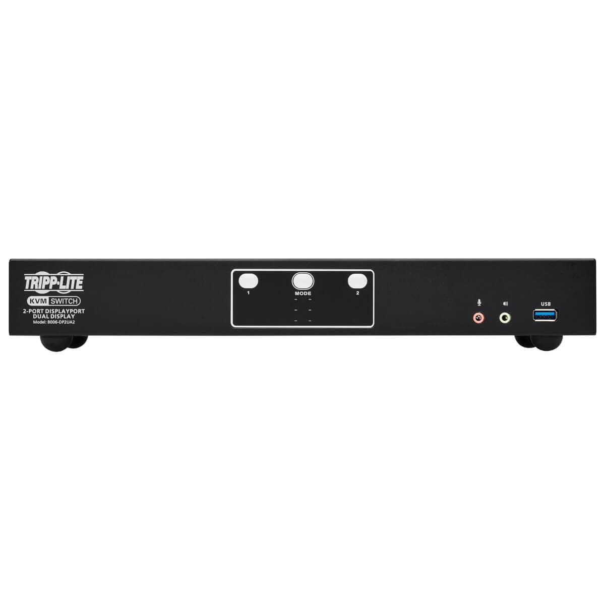 Tripp Lite DisplayPort KVM Switch 2 Monitors 2 Computers, Dual Monitor KVM Switch, UHD 4K@60Hz Video, Two USB 3.2 Gen 1 Ports, 3-Year Warranty (B006-HD2UA2)