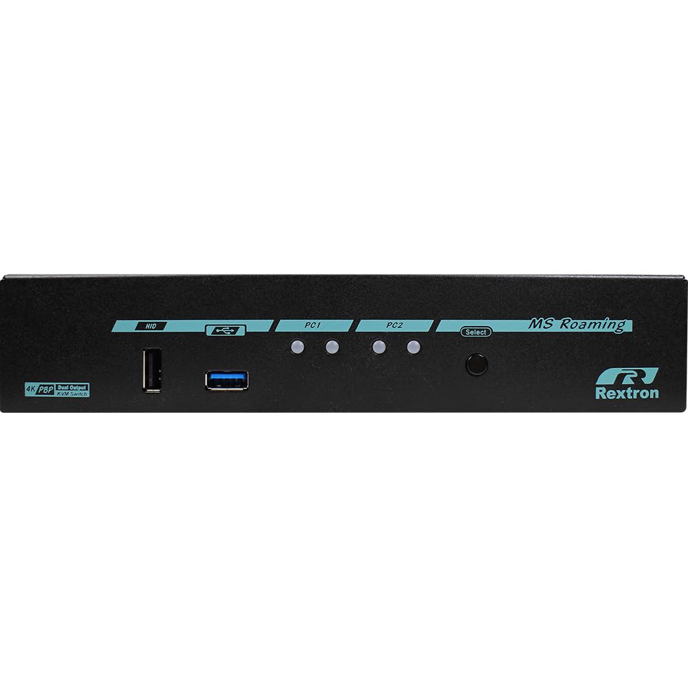 HDMI 1.4 KVM Switch for 2 Computers 2 Monitors, Full-Frame PBP (Vertical and Horizontal Modes), 4K@30Hz, EDID Management, HDCP 1.4 Compliant, Mouse Roaming, Hotkey Controls, MBAG-312