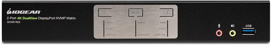 IOGEAR 2-Port 4K Dual View DISPLAYPORT Matrix KVMP