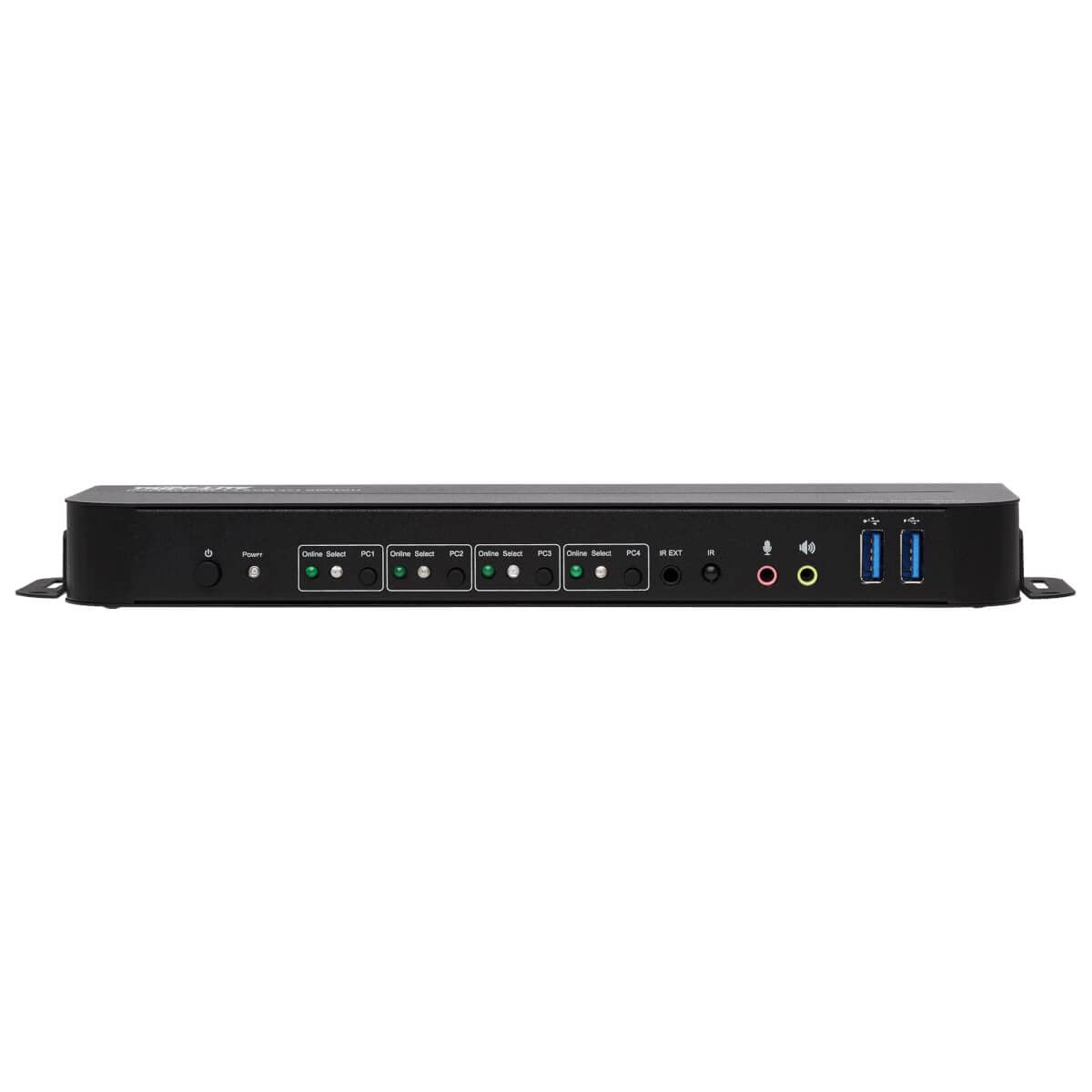Tripp Lite 4 Port DisplayPort USB KVM Switch, Quad Port DP USB KVM Switch, 4K 60 Hz, HDR, HDCP 2.2, DP 1.4, USB 3.0 Cables, Black (B005-DPUA4)