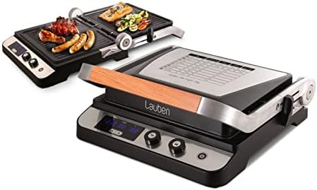 Lauben Contact Grill 2000SB 2000 W, Grill Surface 1500 cm 2, Dishwasher Safe, Temperature Control, Thermal Safety, Timer, Operating Indicator, Time and Temperature Control Assistance