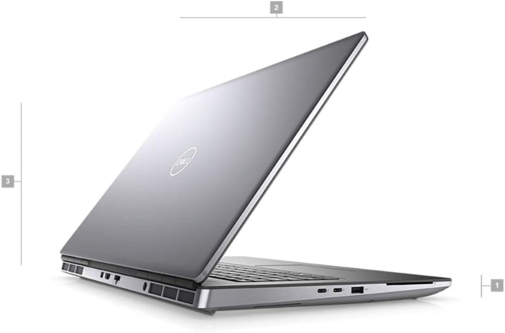 Dell Precision 7760 Workstation Laptop | 17.3' 3840x2160 4k | Core i9-11950H - 4TB SSD + 1TB SSD Hard Drive - 128GB RAM - Nvidia RTX A5000 | 8 cores @ 5 GHz - 16GB GDDR6 Win 11 Pro Silver