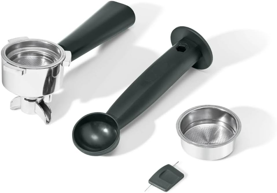 Slim Espresso Maker – 20‑Bar Pressure, Dual‑Spout 52 mm Portafilter, 50 oz Removable Tank, 2‑in‑1 Steam Wand & Touch Controls (Porcini Taupe)