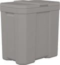 Suncast 28 Gallon Heavy Duty Storage Box, Durable, Multi-Purpose Container for Salt, Sand, Dirt, Ice Melt, and Outdoor Supplies, Made in the USA, Made in the USA