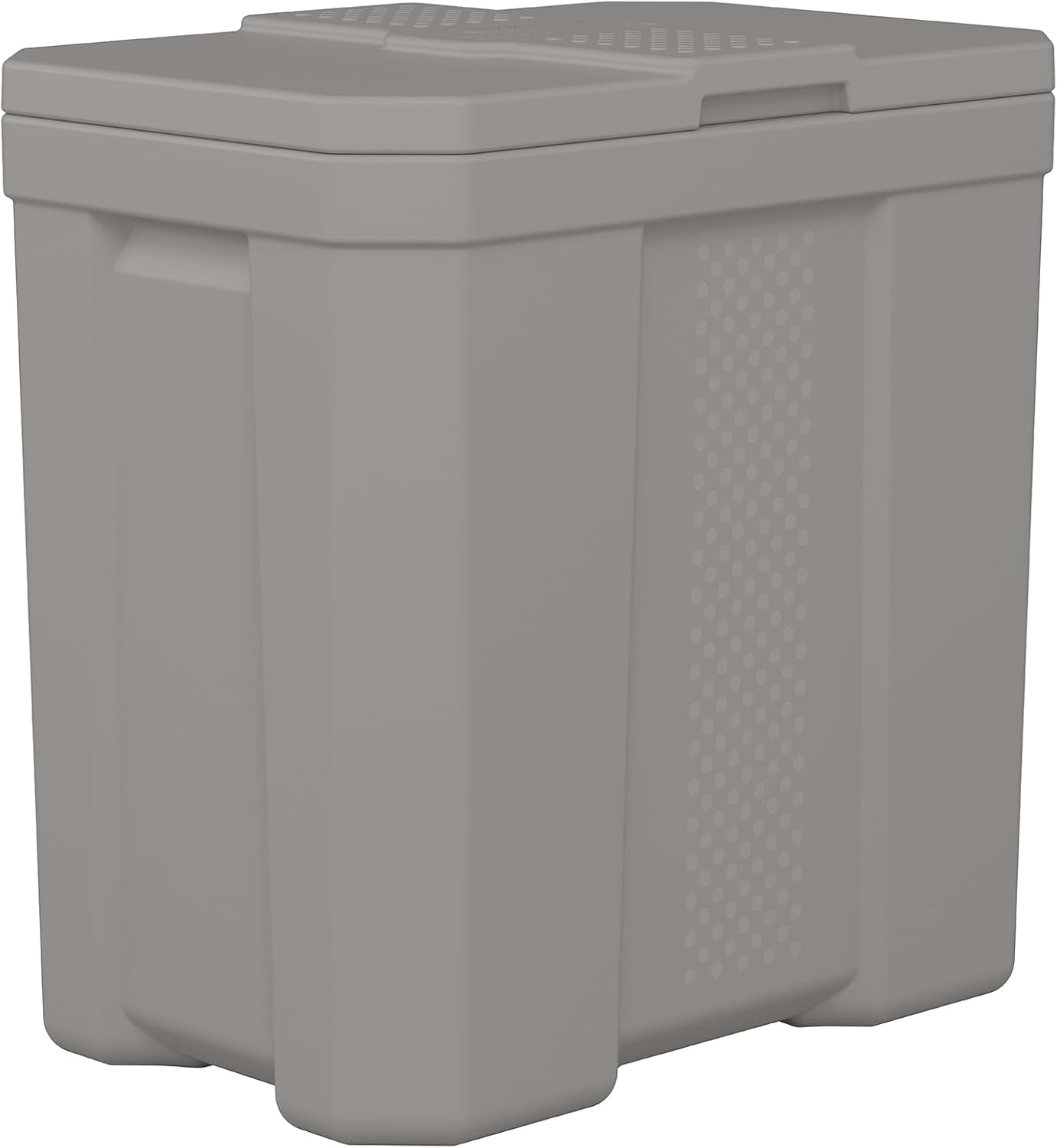 Suncast 28 Gallon Heavy Duty Storage Box, Durable, Multi-Purpose Container for Salt, Sand, Dirt, Ice Melt, and Outdoor Supplies, Made in the USA, Made in the USA