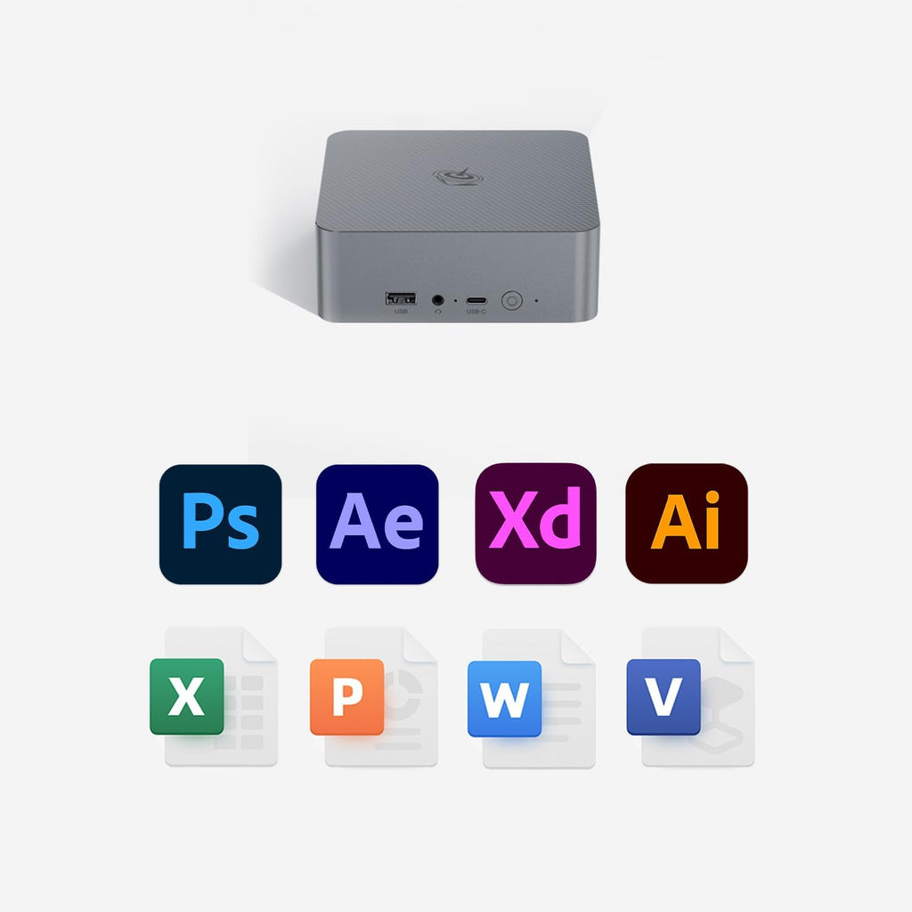 Beelink EQR7 Mini PC, AMD Ryzen 7 7735U (8C/16T,up to 4.75GHz),Mini Computers 16GB LPDDR5 RAM 500GB M.2 PCle x4 SSD,4K Dual Display,2.5G LAN,USB3.2,WiFi 6,BT 5.2