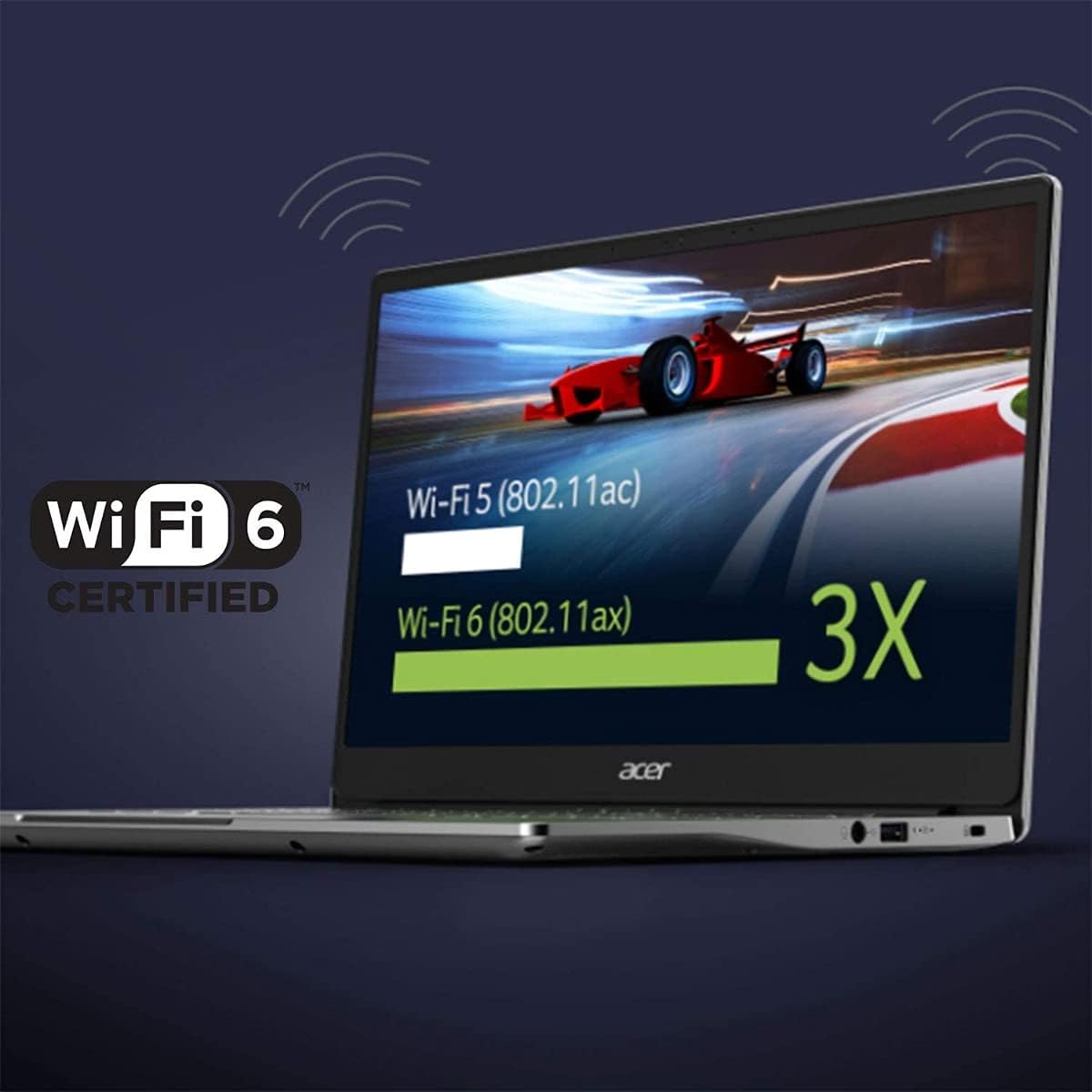 Acer Swift 3 Thin & Light Laptop, 14' Full HD IPS, AMD Ryzen 7 4700U Octa-Core with Radeon Graphics, 8GB LPDDR4, 512GB NVMe SSD, Wi-Fi 6, Backlit KB, Fingerprint Reader, Alexa Built-in