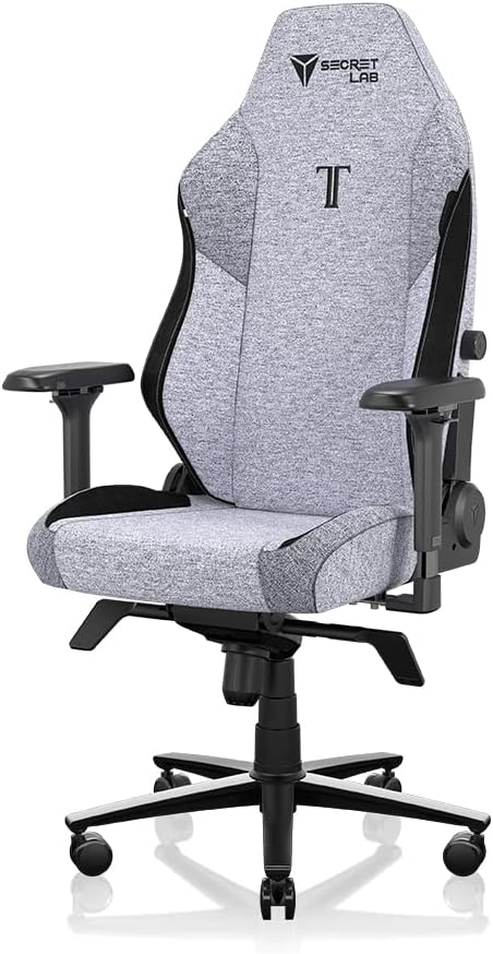 Secretlab Titan Evo Cookies & Cream Gaming Chair - Reclining, Ergonomic & Heavy Duty Computer Chair with 4D Armrests, Magnetic Head Pillow & Lumbar Support - Big and Tall 395 lbs - Gray - Fabric