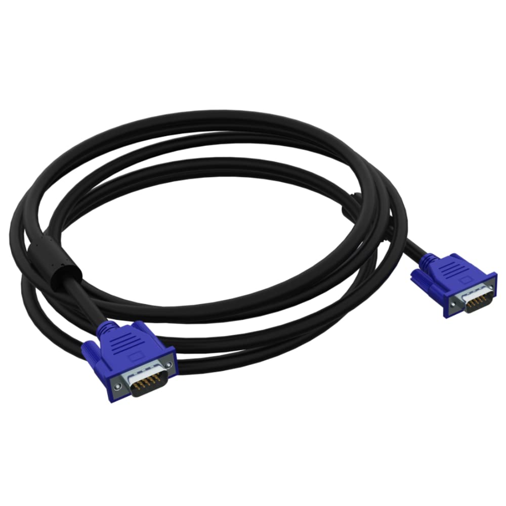 Kyper USKyper-1367 (100 Pack) 6ft VGA Cable - 15 Pin Male to Male SVGA 1080P Full HD for Computer Monitor TV Projector Big Screen HDTV
