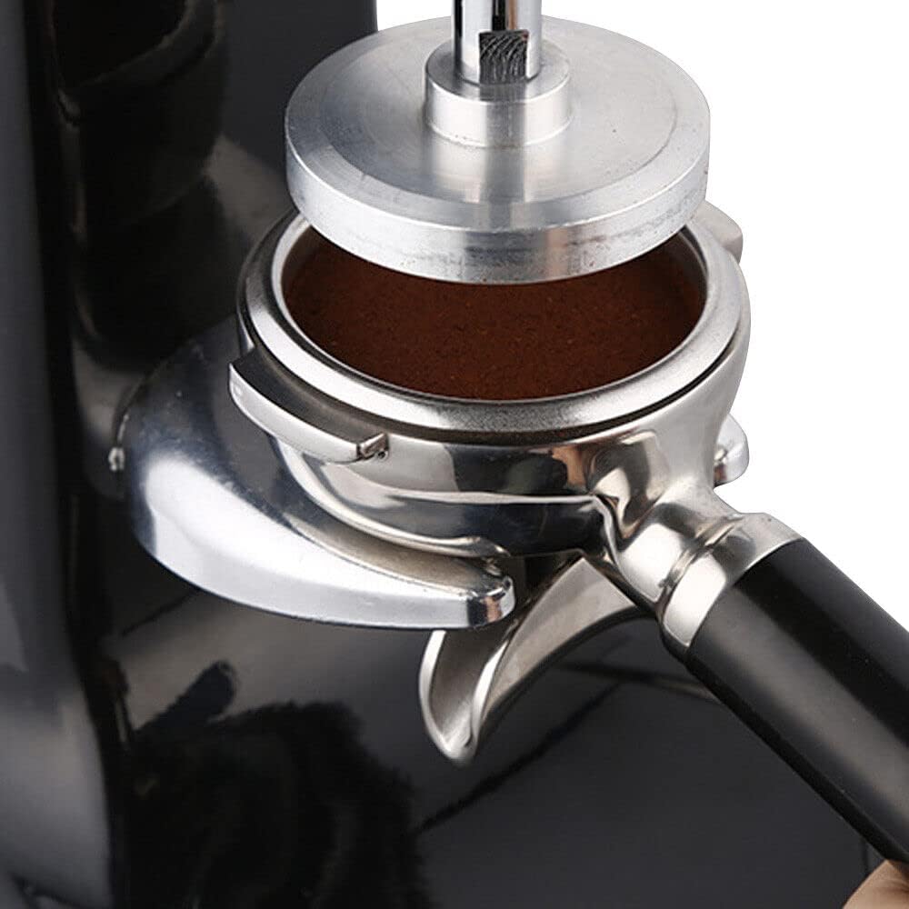 Manual Espresso Tamper Machine, Stainless Steel Coffee Bean Press Professional Barista Quantitative Tamper Tool with 2.28in Tamping Base for Commercial and Home Use,Ergonomic Handle