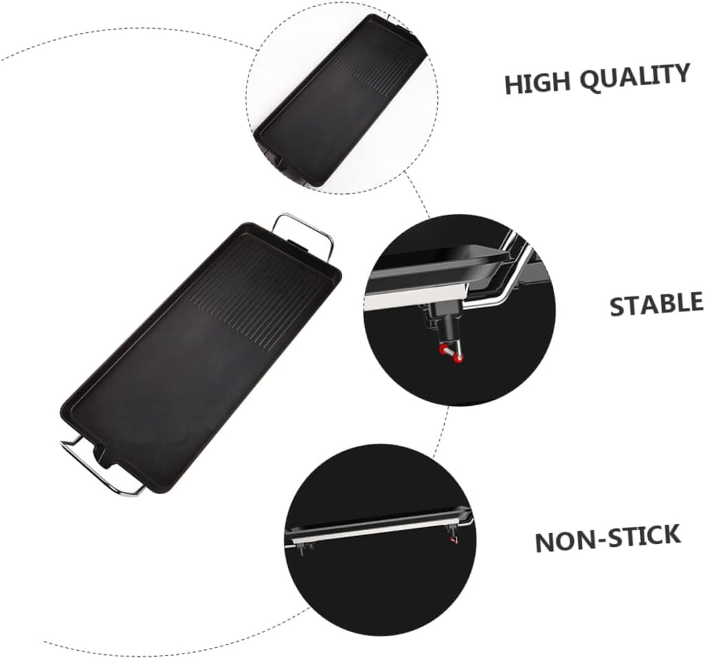 1set Multi-function Electric Grill Plate Smokeless Non-stick Bbq for Indoor Grilling for Steaks Chicken Fish and Vegetables and Space-saving Design