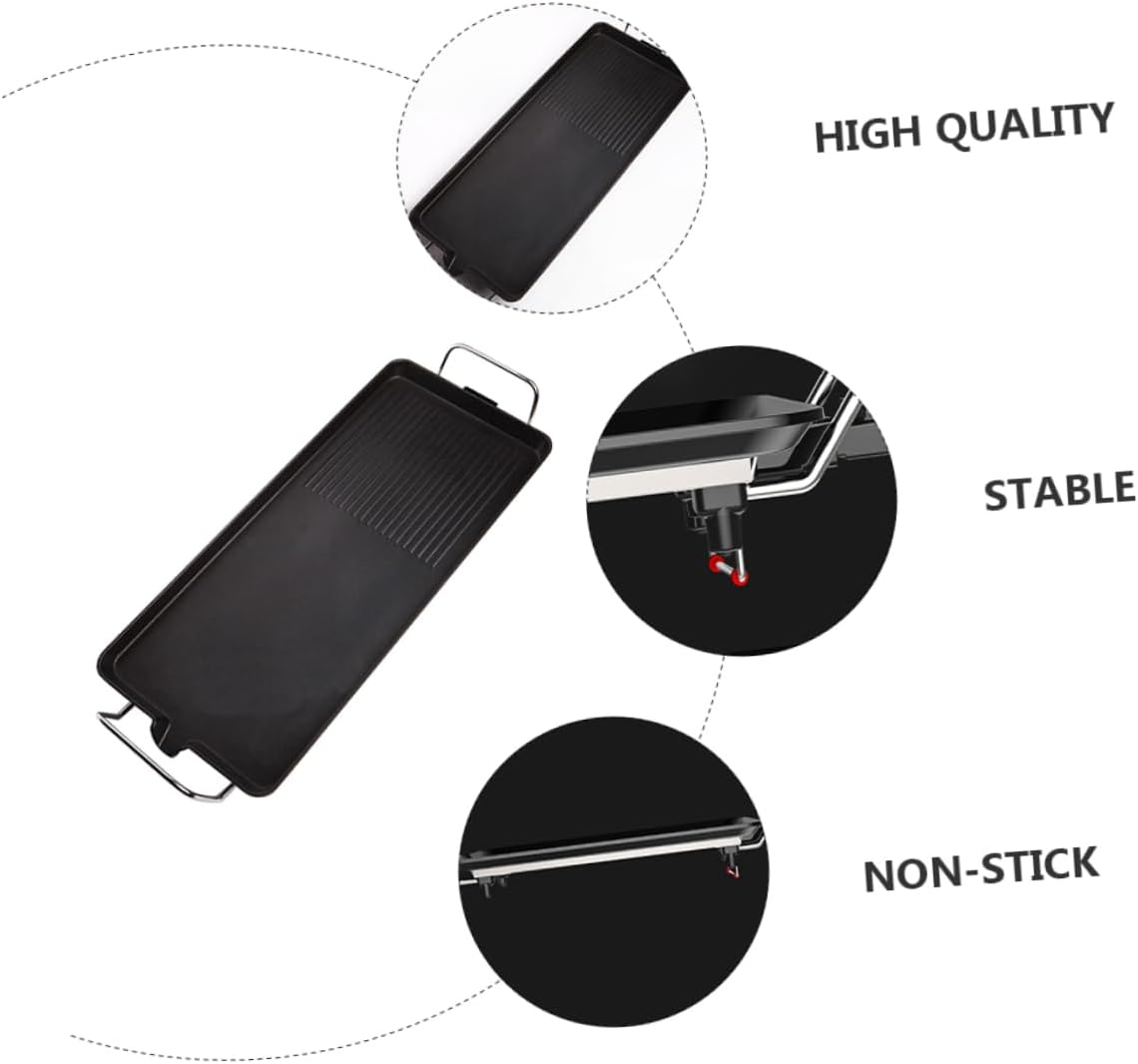1set Multi-function Electric Grill Plate Smokeless Non-stick Bbq for Indoor Grilling for Steaks Chicken Fish and Vegetables and Space-saving Design