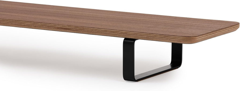 Oakywood Dual Monitor Stand - Handmade in EU - Natural Wood Monitor Stand Riser - Laptop Accessories – 220 lbs (100 kg) Capacity - 41.3'x9' (105x23 cm) – 100% Natural Walnut Veneer
