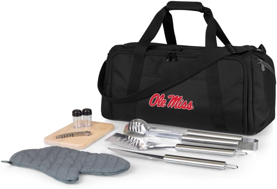 PICNIC TIME NCAA BBQ Kit Cooler Tote with Barbecue & Accessories