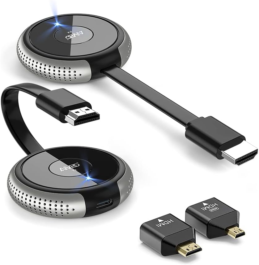 TIMBOOTECH Wireless HDMI Transmitter and Receiver 4K, Streaming Smooth Media Video/Audio 5G HDMI Wireless Extender for Laptop, Camera, Cable Box, DVD, Phone to Monitor, Projector, HDTV 165FT