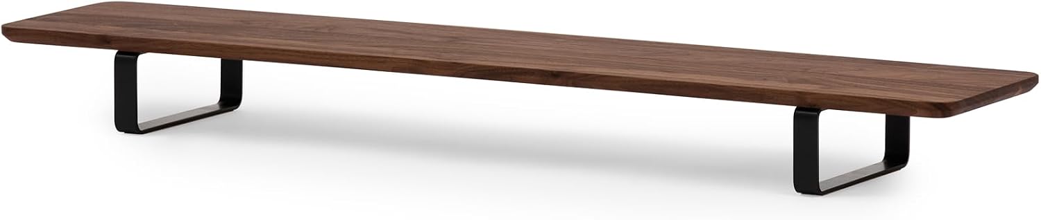 Oakywood Dual Monitor Stand - Handmade in EU - Natural Wood Monitor Stand Riser - Laptop Accessories – 220 lbs (100 kg) Capacity - 41.3'x9' (105x23 cm) – 100% Natural Walnut Wood