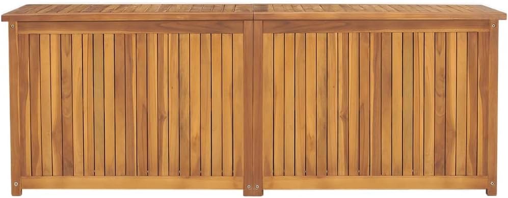 Patio Storage Box Outdoor Solid Teak Wood Deck Box Wooden Outdoor Storage Organization Box with Lid Storage Bench and Waterproof Lining for Garden,Patio,Backyard,59.1'x19.7'x21.7' -AA