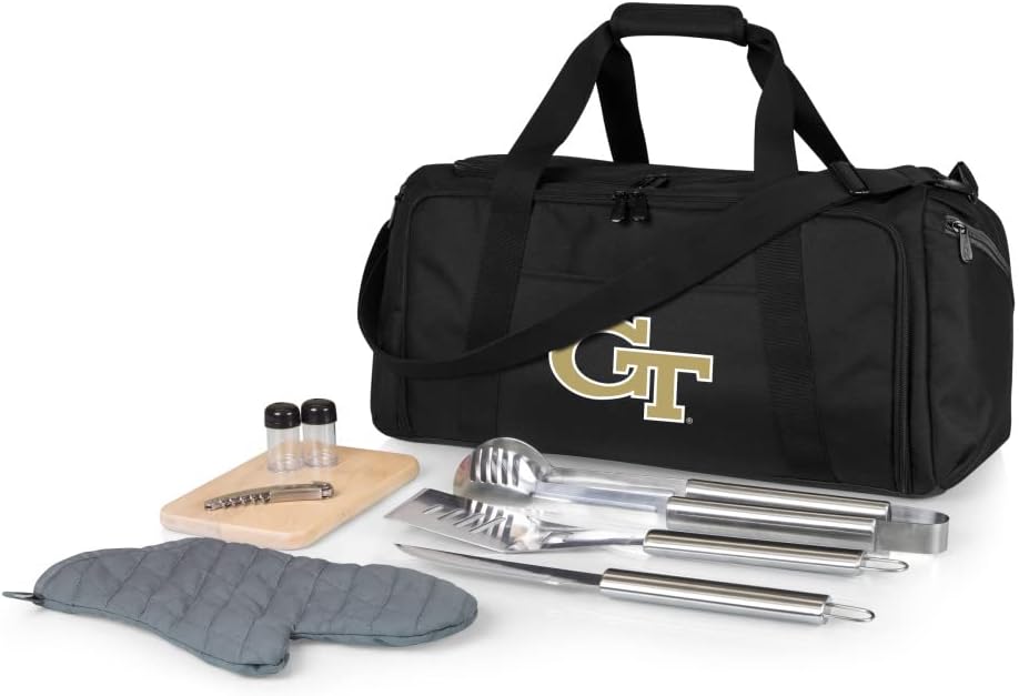PICNIC TIME NCAA BBQ Kit Cooler Tote with Barbecue & Accessories