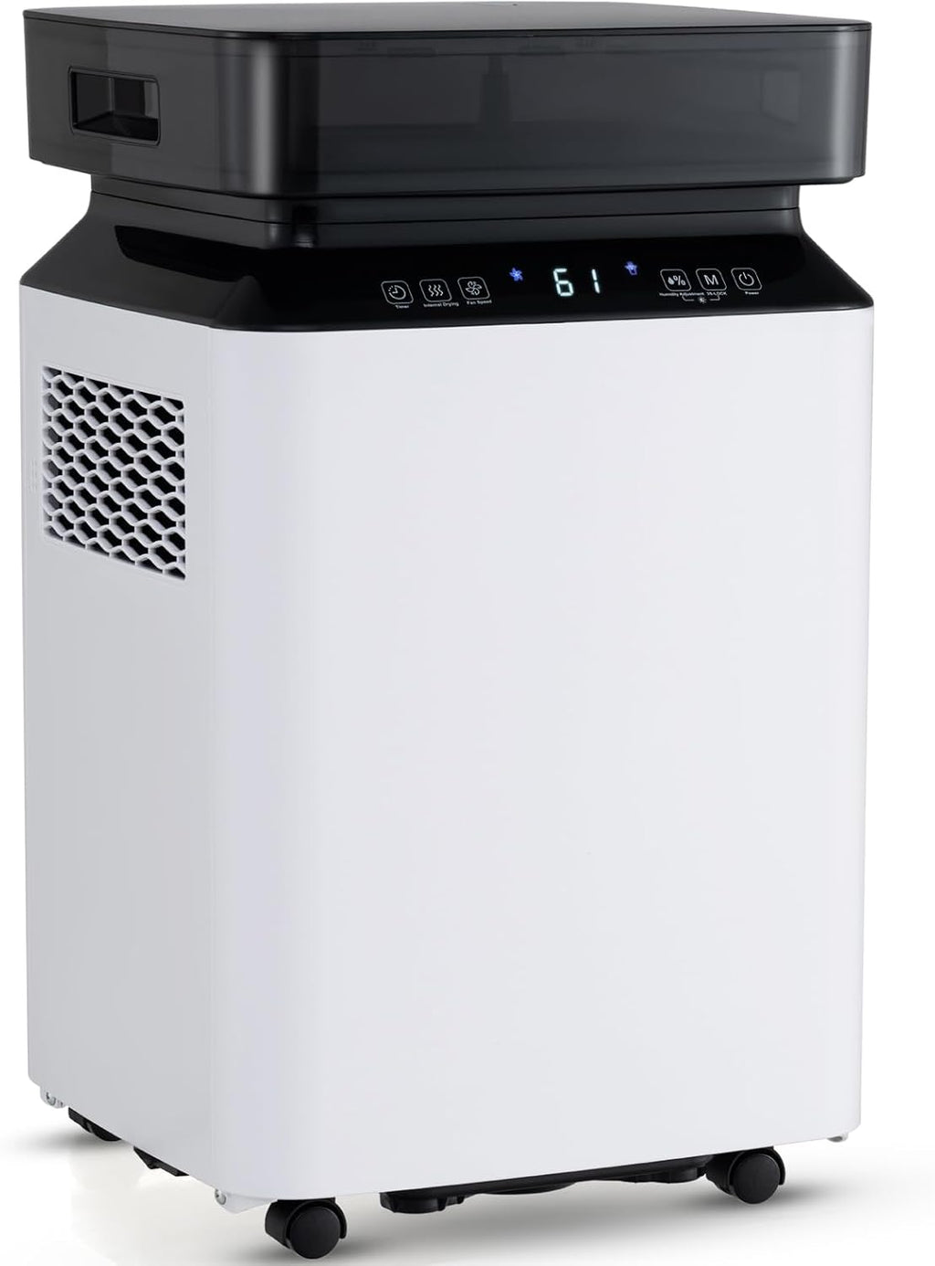 ARLIME 70 Pint Dehumidifier for Basement, 4500 Sq. Ft Energy Efficient Dehumidifier for Home w/Continuous & Auto Mode, 2.2 Gallon Large Water Tank, Auto or Manual Drainage & 4 Wheels (70 Pint), White