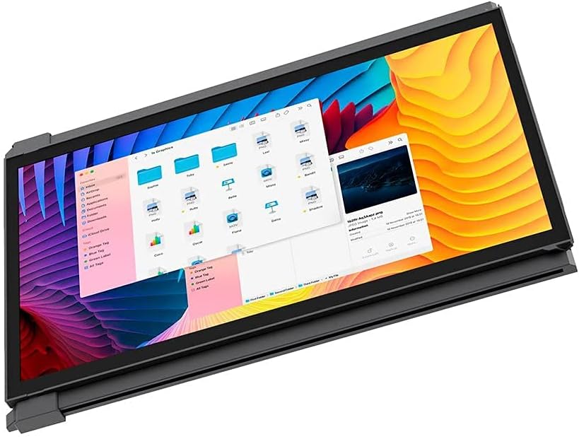 Mobile Pixels Duex Plus Portable Monitor, 13.3'' Full HD IPS , USB A/Type-C Powered Dual-Screen Monitor, Anti Glare Brightness Adjustable Screen