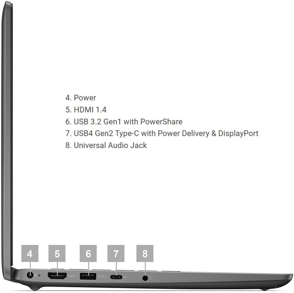 Dell Latitude 3450 Laptop 14' FHD, Intel Core i5-1335U, 16GB RAM, 512GB NVMe SSD, Backlit Keyboard, Webcam, Wi-Fi 6, Bluetooth, HDMI, USB-C, Windows 11 Pro, Grey