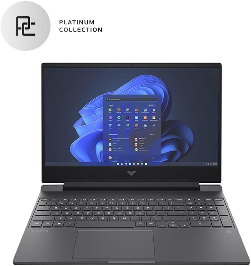 HP Victus Gaming Laptop, 15.6-inch FHD IPS 144Hz, AMD Ryzen 5-5600H, NVIDIA GeForce RTX 1650 4GB, Backlit KB, Win 11 Pro, w/Mouse Pad (16GB RAM |512GB PCIe SSD)