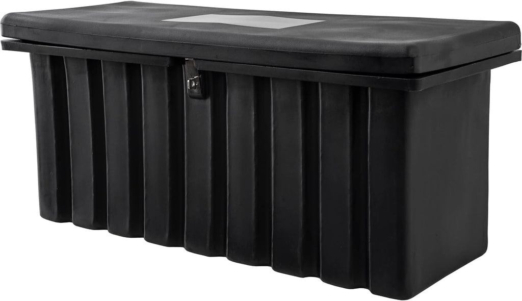 Buyers Products 1712250 Poly Outdoor Multi-Purpose All Weather Utility Storage Bin Box, 8.4 cu. Ft, Job Site Box, Outdoor Storage and Organizer, Made in USA, Black