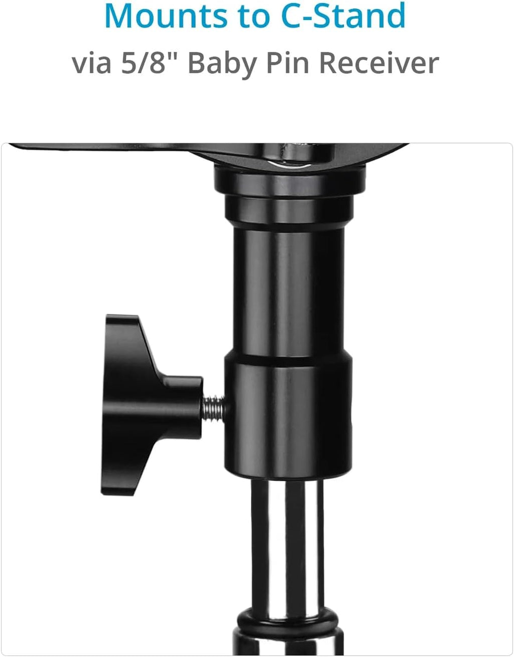 PROAIM 360° Rotation (75mm/100mm) Tilting Monitor Mount. Comes with a 5/8' Baby Pin Receiver. Tilt Range: 230°. Payload up to 22kg / 50lb (P-ROTN-01)